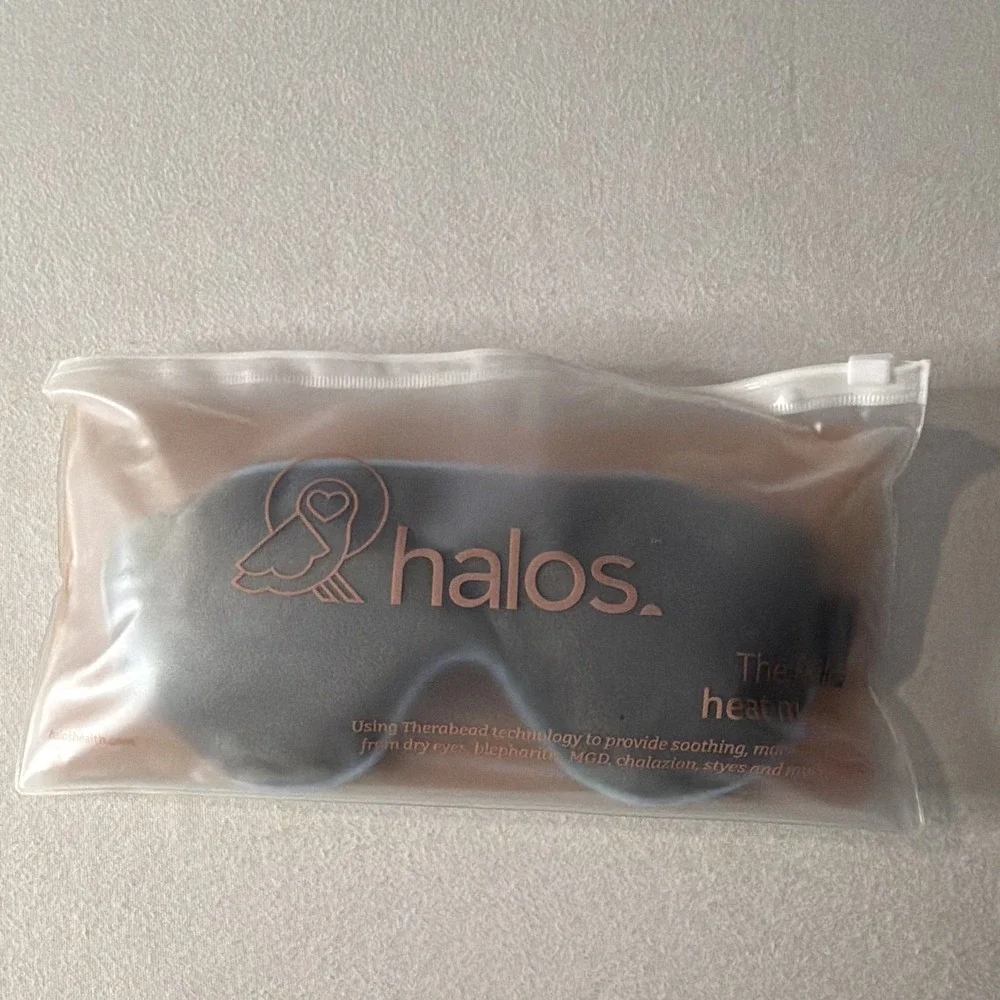 Halos The Halo Heat Mask Gray Heat Eye/Face Mask with Adjustable Strap